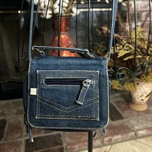 VTG Y2K Limited Too navy denim small crossbody bag